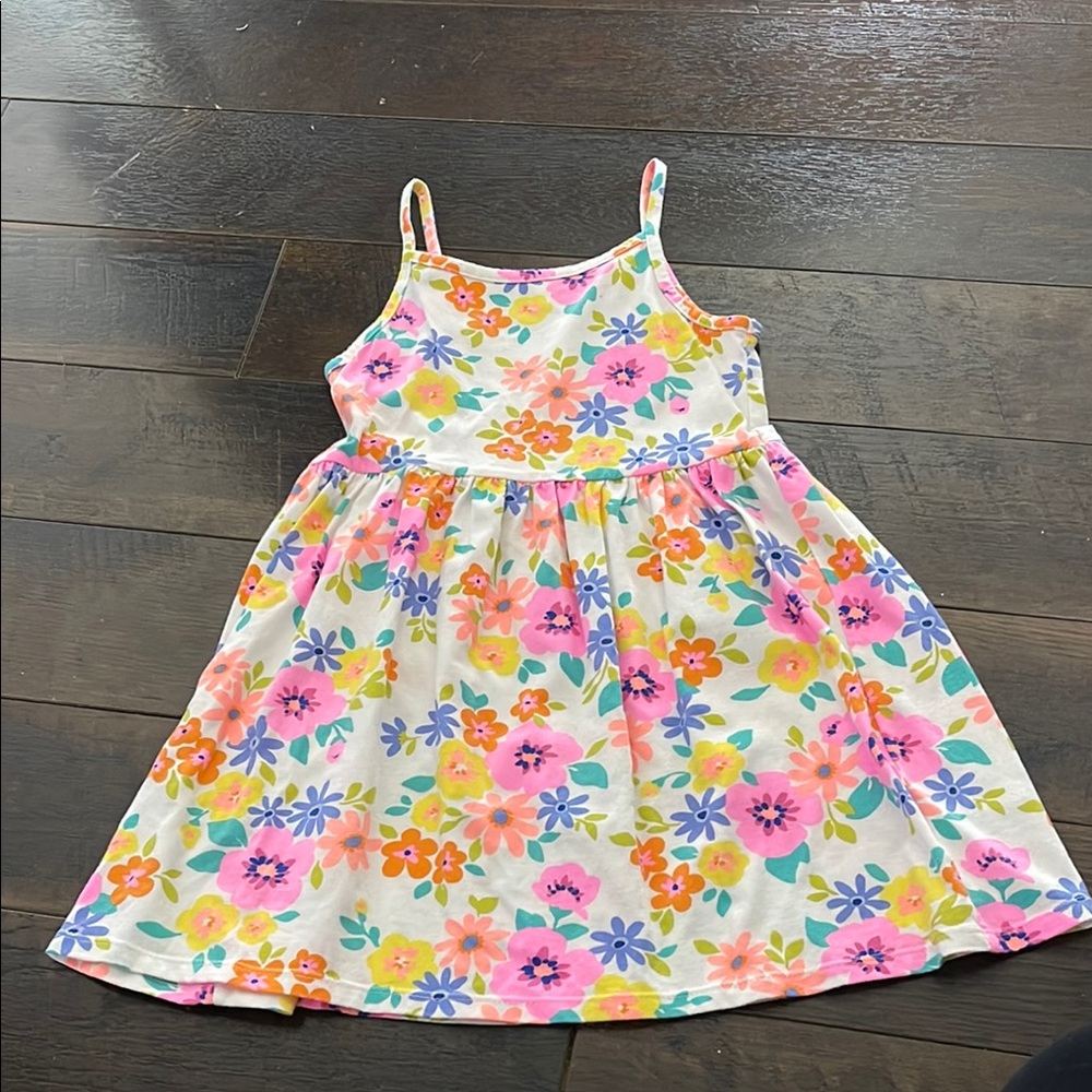 Floral Kids Dress in Pink and Yellow